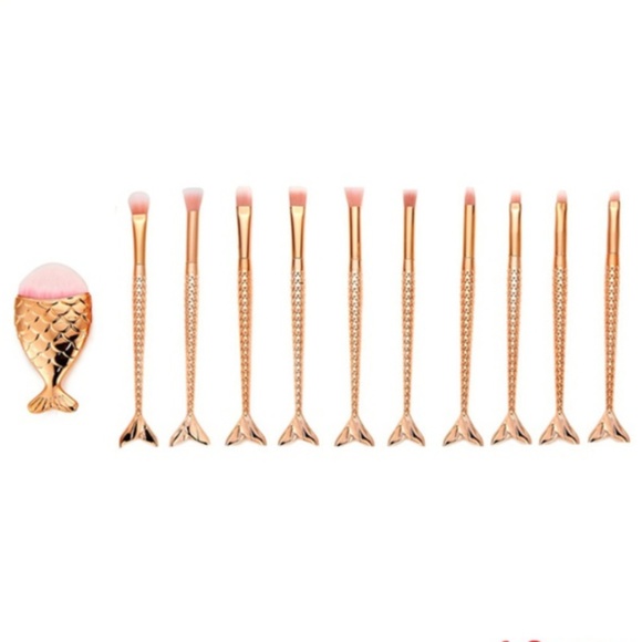 Other - NEW Korean! 11Pcs Mermaid Makeup Brushes Set